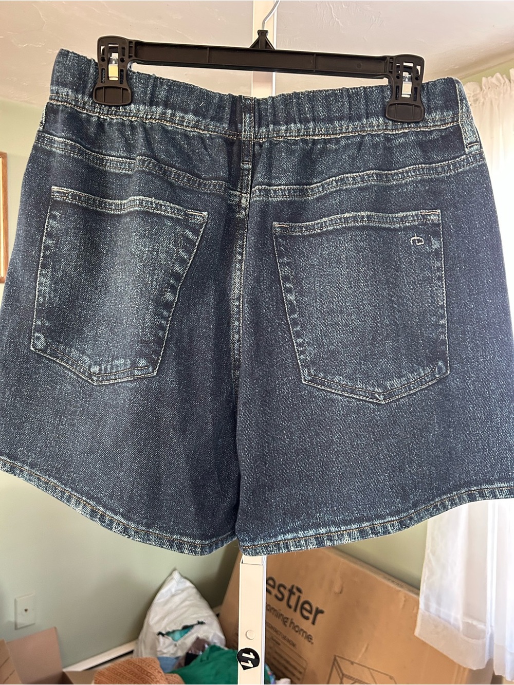 rag & bone Dark Indigo Miramar terry shorts that look like denim - Picture 2 of 6